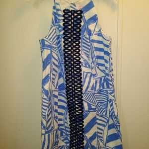 Lilly Pulitzer sz 4 blue white summer dress